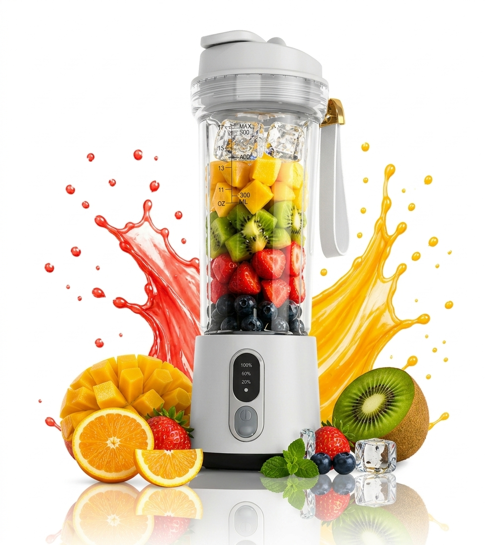 Personal travel blender for protein shakes and meal replacement drinks