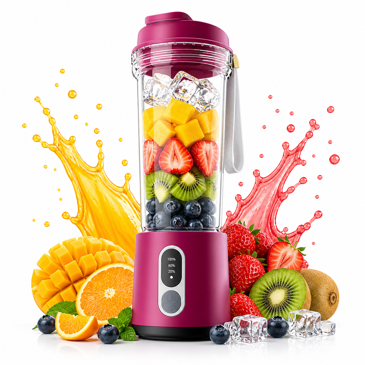 Portable smoothie blender for busy lifestyle and quick healthy drinks