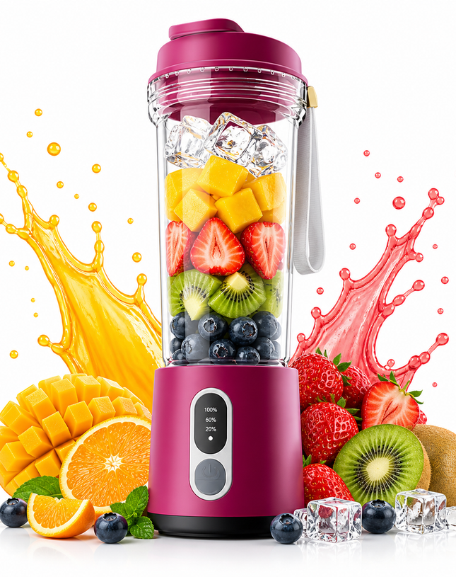 Portable smoothie blender for busy lifestyle and quick healthy drinks