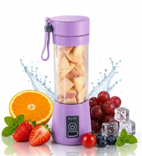 Rechargeable fruit blender cup with stainless steel blades and USB charging
